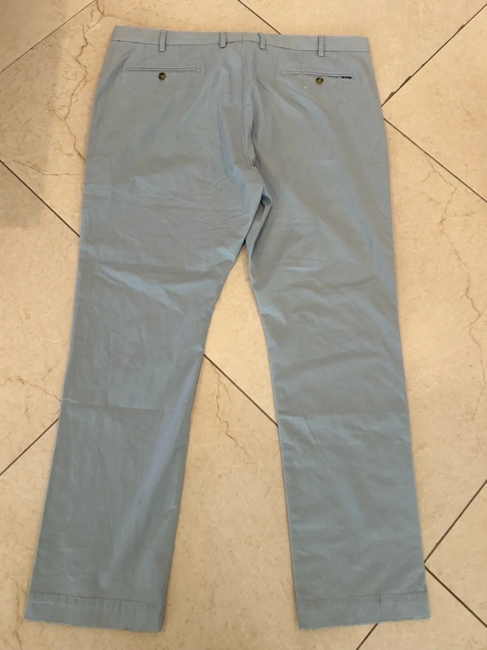Ralph Lauren Light Blue Chino Pants Straight Fit Casual Preppy Trousers 42/32